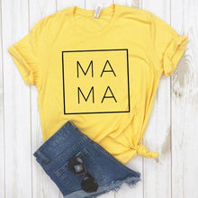 Load image into Gallery viewer, Mama Square Women tshirt Cotton Casual Funny t shirt Gift For Lady Yong Girl Top Tee 6 Color Drop Ship S-807