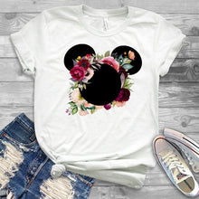 Load image into Gallery viewer, 2019 Women Leopard Printed Graphic Flower Fashion T-Shirt Top Cute Ear Shirt Tumblr Tee Hipster  Female T Shirt Tees