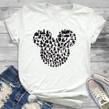 Load image into Gallery viewer, 2019 Women Leopard Printed Graphic Flower Fashion T-Shirt Top Cute Ear Shirt Tumblr Tee Hipster  Female T Shirt Tees