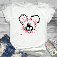 Load image into Gallery viewer, 2019 Women Leopard Printed Graphic Flower Fashion T-Shirt Top Cute Ear Shirt Tumblr Tee Hipster  Female T Shirt Tees