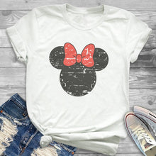 Load image into Gallery viewer, 2019 Women Leopard Printed Graphic Flower Fashion T-Shirt Top Cute Ear Shirt Tumblr Tee Hipster  Female T Shirt Tees