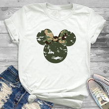 Load image into Gallery viewer, 2019 Women Leopard Printed Graphic Flower Fashion T-Shirt Top Cute Ear Shirt Tumblr Tee Hipster  Female T Shirt Tees