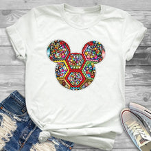 Load image into Gallery viewer, 2019 Women Leopard Printed Graphic Flower Fashion T-Shirt Top Cute Ear Shirt Tumblr Tee Hipster  Female T Shirt Tees