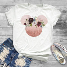 Load image into Gallery viewer, 2019 Women Leopard Printed Graphic Flower Fashion T-Shirt Top Cute Ear Shirt Tumblr Tee Hipster  Female T Shirt Tees