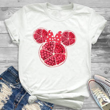 Load image into Gallery viewer, 2019 Women Leopard Printed Graphic Flower Fashion T-Shirt Mouse Micky Ear Shirt Tumblr Tee Hipster Female T Shirt Tees